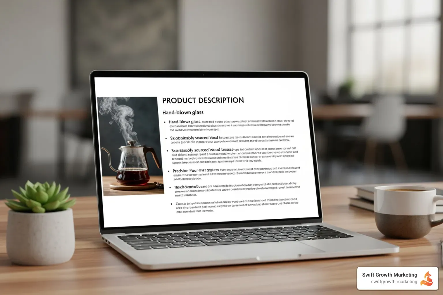 Shopify product descriptions