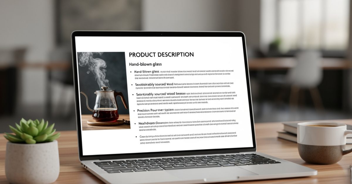Shopify product descriptions
